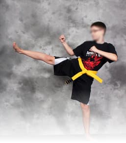 little boy karate stances