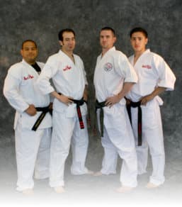 a group of karate man