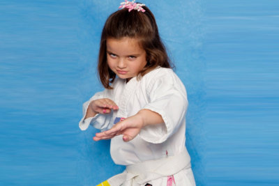 little girl karate stance